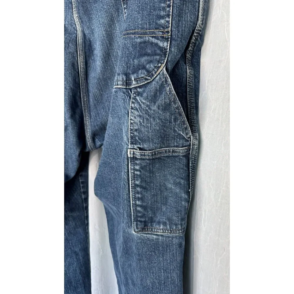 Dickies Carpenter Jeans Mens 44x32 Blue Denim Relaxed Fit Workwear